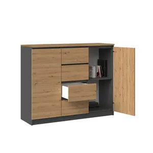 Tian 4 Drawer Combi Chest Anthracite/Artisan Top