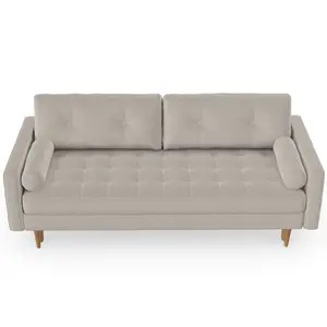 Jacquelyn 3 Seater Bouclé-Sofa Bed Hummus Beige