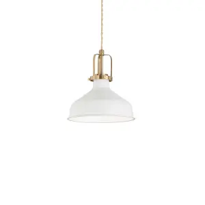 Luminosa Eris-1 Indoor Dome Ceiling Pendant Lamp 1 Light White, E27