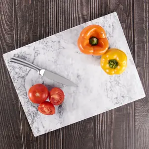 White Marble Chopping Board - Worktop Saver