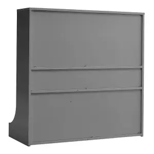 Grey 3 Tier Kids Toy Storage Boxes Open Style Child Toy Organizer Cabinet with 3 Drawer