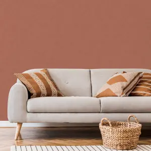 GoodHome Moivre Terracotta Concrete effect Textured Wallpaper