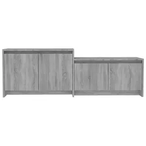 Berkfield TV Cabinet Grey Sonoma 146.5x35x50 cm Engineered Wood