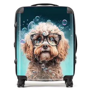 Cavapoo Dog Splashart Suitcase - Large