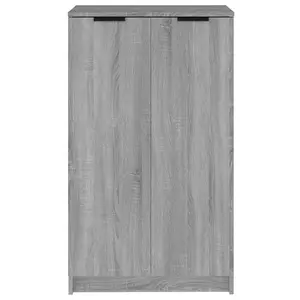 Berkfield Shoe Cabinet Grey Sonoma 59x35x100 cm Engineered Wood