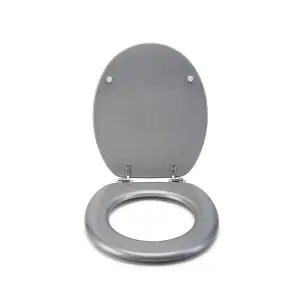 Croydex Silver Quartz  Flexi-Fix™ Toilet Seat