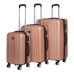 Sealey Dellonda 3-Piece Lightweight ABS Luggage Set with Integrated TSA Approved Combination Lock - Rose Gold - DL125 DL125