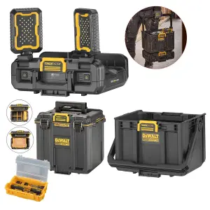 Dewalt Toughsystem 2.0 DWST08061-1 Half Width LED Light + Tote Toolbox + Case