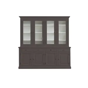 Topeka Standard China Cabinet Beige Grey/White