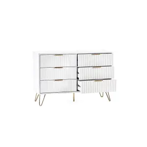 Matte White Chest of Drawers (6 Drawers)