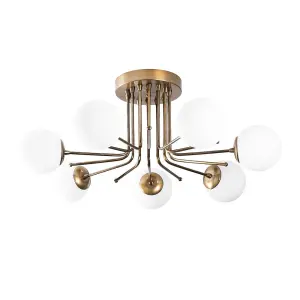 Luminosa Model 12 Deco 7-light Ceiling Lamp Golden