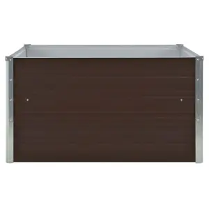 Berkfield Raised Garden Bed 100x100x45 cm Galvanised Steel Brown