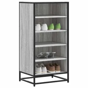 Berkfield Shoe Rack Grey Sonoma 48x38x97.5 cm Engineered Wood