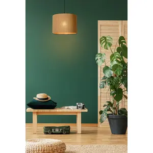 Lucide Magius Scandinavian Pendant Light 42cm - 1xE27 - Light Wood