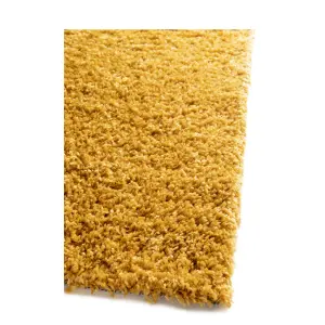 GoodHome Manzo Yellow Medium Rug, (L)150cm x (W)80cm