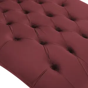 Velvet Chaise Lounge Burgundy MURET