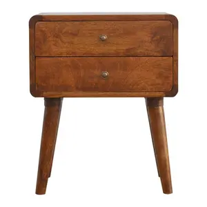 Firger 2 Drawer Bedside Table