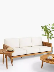 John Lewis + Swoon Franklin 3-Seater Garden Sofa, FSC-Certified (Acacia Wood)