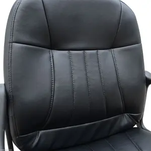 HOMCOM PU Leather Office Chair Swivel Mid-Back Computer Desk Chair, Black