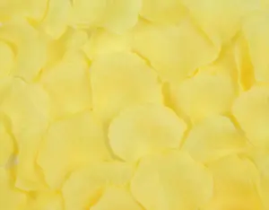 Best Artificial Silk Rose Petals / Pale Yellow