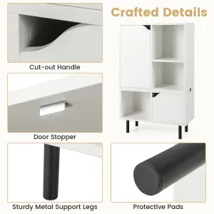 Costway Stackable Bookcase Combination Lattice Cabinet Floor Open Bookshelf