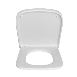 RAK Series 600 Soft Close WC Toilet Seat with Quick Release Button - Square Wrap Over