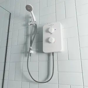 Gainsborough GSD105 Slim Duo Electric Shower 10.5kW - Polar White