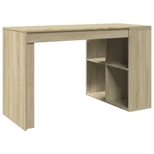 Berkfield Office Desk Sonoma Oak 123.5x73.5x75 cm Engineered Wood