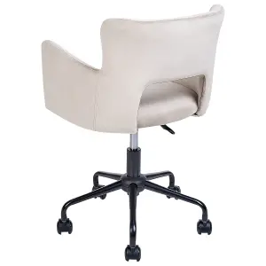 Desk Chair Velvet Taupe SANILAC