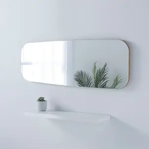 Hoxton Frameless Gold Organic Mirror 119x44cm