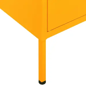 Berkfield Storage Cabinet Mustard Yellow 80x35x101.5 cm Steel