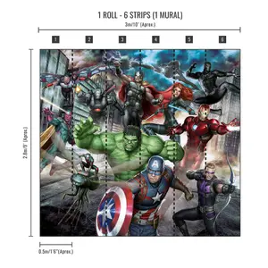 Marvel Avengers Assemble Fixed Size Wall Mural