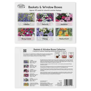 Pronto Seed Bumper Baskets & Containers Flower Seed Variety Pack.  18 Varieties, Over 1400 Seeds