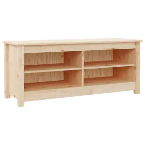 Berkfield Shoe Bench 110x38x45.5 cm Solid Wood Pine