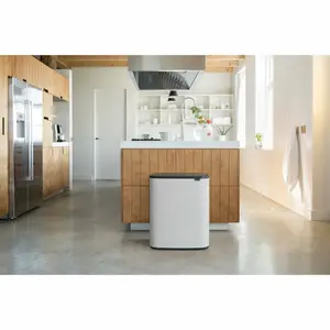 Brabantia Bo 30 Litre + 30 Litre Touch Bin with Two Inner Buckets White / 60