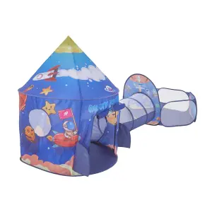 3 in 1 Pop Up Kids Play Tent with Tunnel and Ball Pit Set,Portable Playhouse