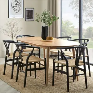 DUSK Heidi Solid Oak Oval 6-8 Seater Dining Table - Natural