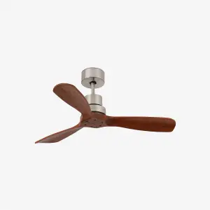 Luminosa Mini Lantau Matt Nickel Ceiling Fan With DC Motor 2700K