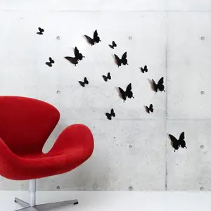 3D Butterflies Black Stock Clearance Wall Decor Art