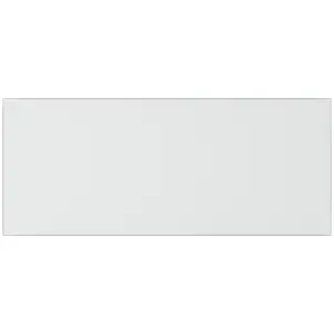 Matt White Glass Self-adhesive Bathroom Splashback (H)25cm (W)60cm