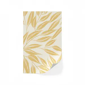 Lick Yellow & White Botanical 06 Textured Wallpaper Sample