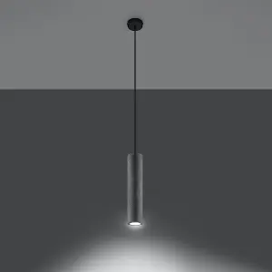 Luvo Concrete Grey 1 Light Classic Pendant Ceiling Light