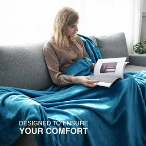 Adamczyk Throw Blanket Teal / W130 x L150cm