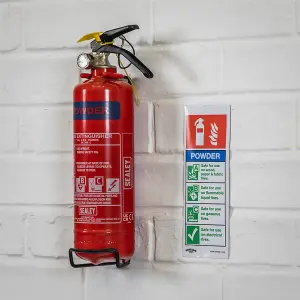 Sealey Safe Conditions Safety Sign Powder Fire Extinguisher Rigid Plastic SS52P1