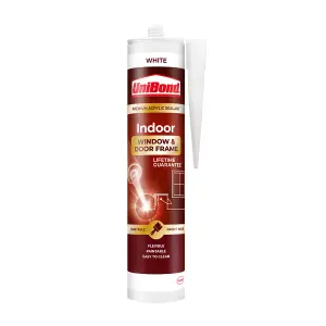 UniBond Indoor Window & Door Frame Acrylic-based White Sealant, 467g