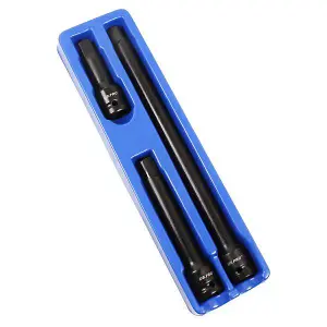 US PRO 3PC 1/2" DR Impact Extension Bar Set 75, 125, 250mm 2086