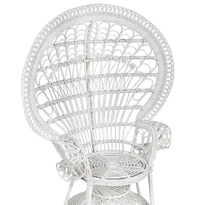 Peacock Chair EMMANUELLE Rattan White