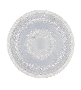 Luminosa UNIKA LED Patterned Glass Flush Ceiling Light White 2400lm CCT 39cm