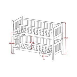 Temescal Single Bunk Bed Grey