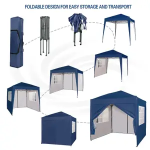 MCC Direct 2X2 Pop up Blue Gazebo with Sides